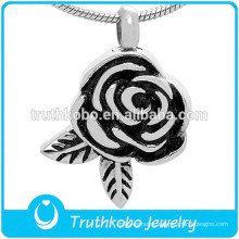 Flower design pendant cremation ashes necklace memorial jewelry